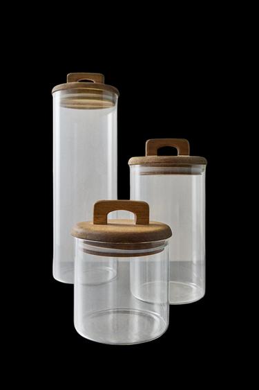 MEDIUM-SIZED WIDE STORAGE JAR - Light beige by Zara - Image 0