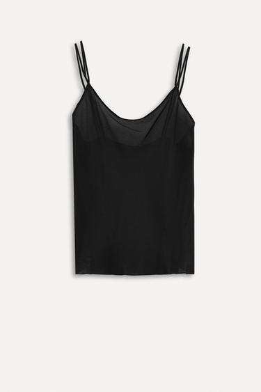 HAUT NUISETTE EN SOIE 50E ANNIVERSAIRE - Noir de Zara - Image 1