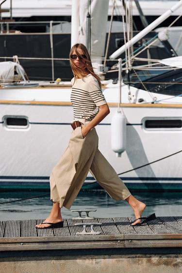 SANDALIA TACÓN CUÑA - Negro de Zara
