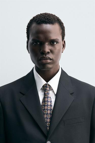 100% SILK JACQUARD TIE - Blue by Zara - Image 0