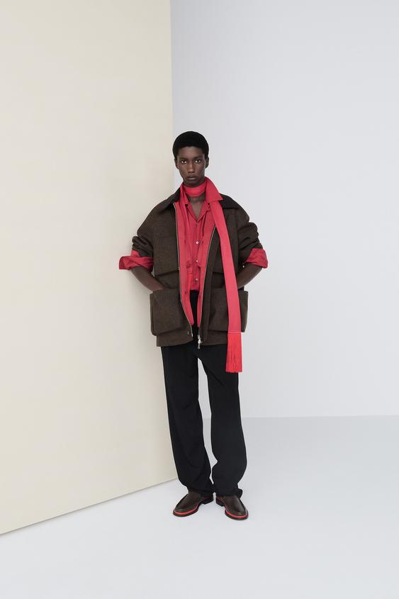Zara CONTRAST REVERSIBLE JACKET - Brown marl - Image 0