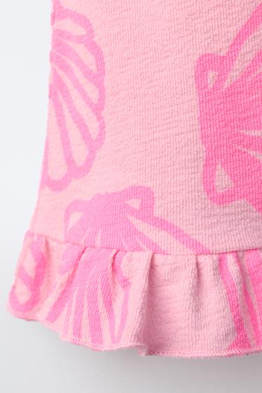 T-SHIRT NŒUDS COQUILLAGES FLUO - Rose fluo de Zara - Image 3