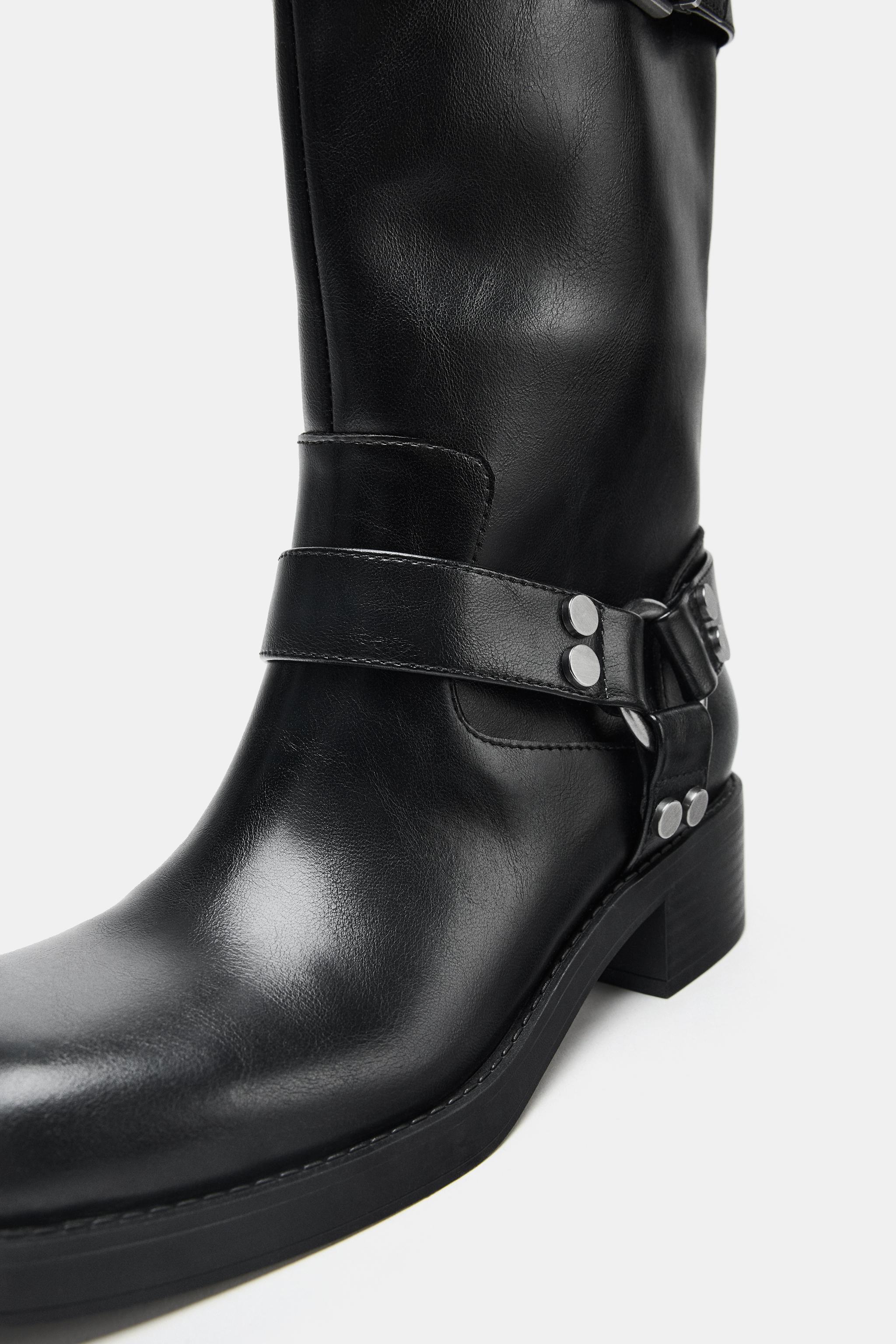 メタルバックルブーツ - ブラック | ZARA Japan / 日本