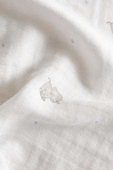 LOT LANGES EN MOUSSELINE BÉBÉ ÉLÉPHANTS (LOT DE 3) - Blanc cassé de Zara - Image 4