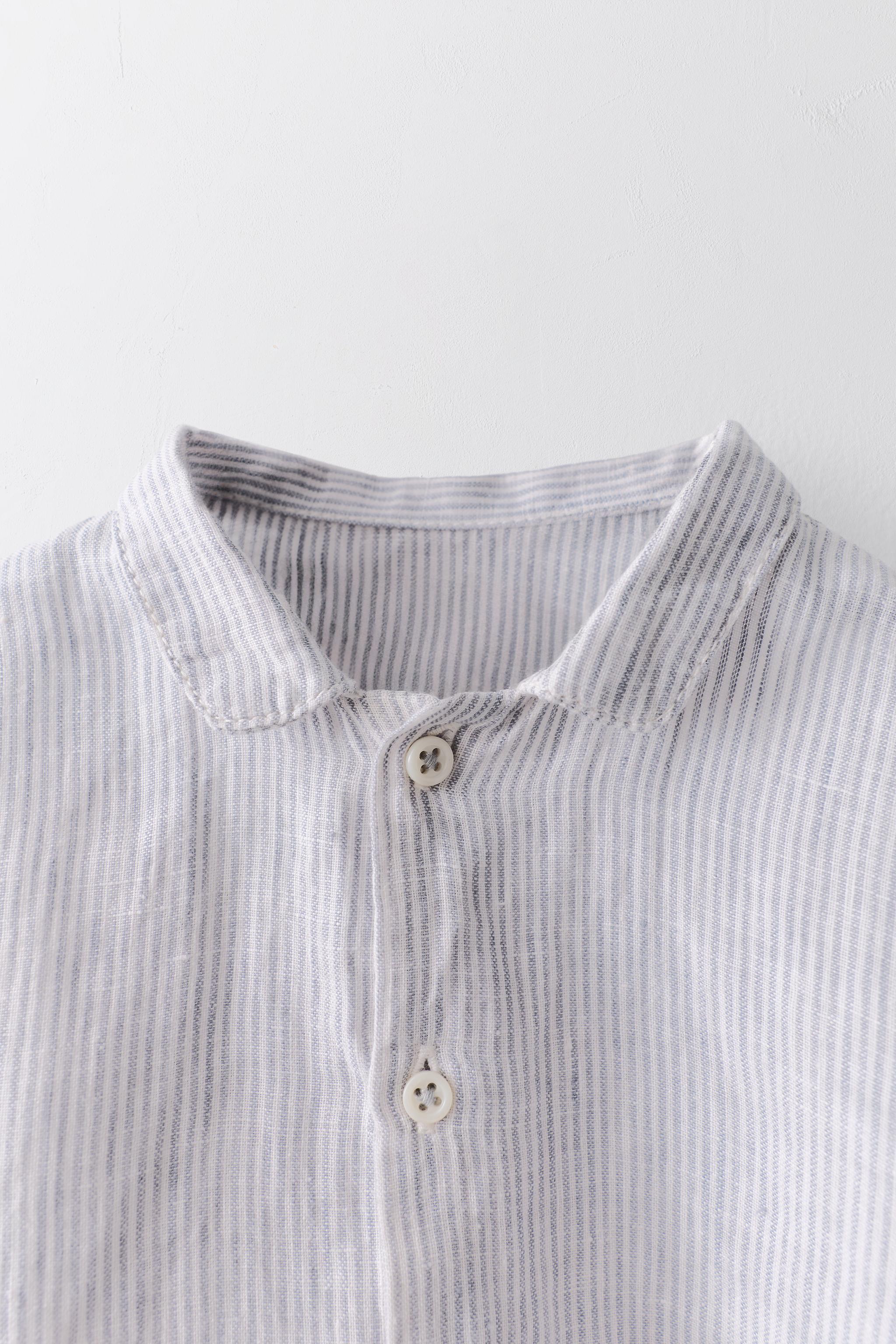 LIMITED EDITION 100% LINEN STRIPED SHIRT