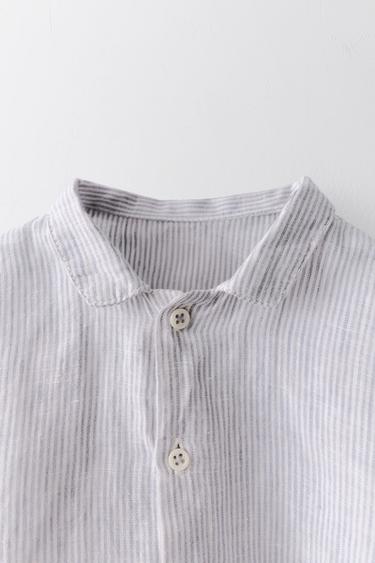 CHEMISE À RAYURES 100 % LIN ÉDITION LIMITÉE - rayures de Zara - Image 2