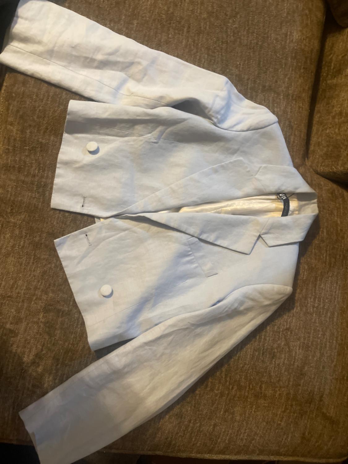 CROP LINEN BLAZER