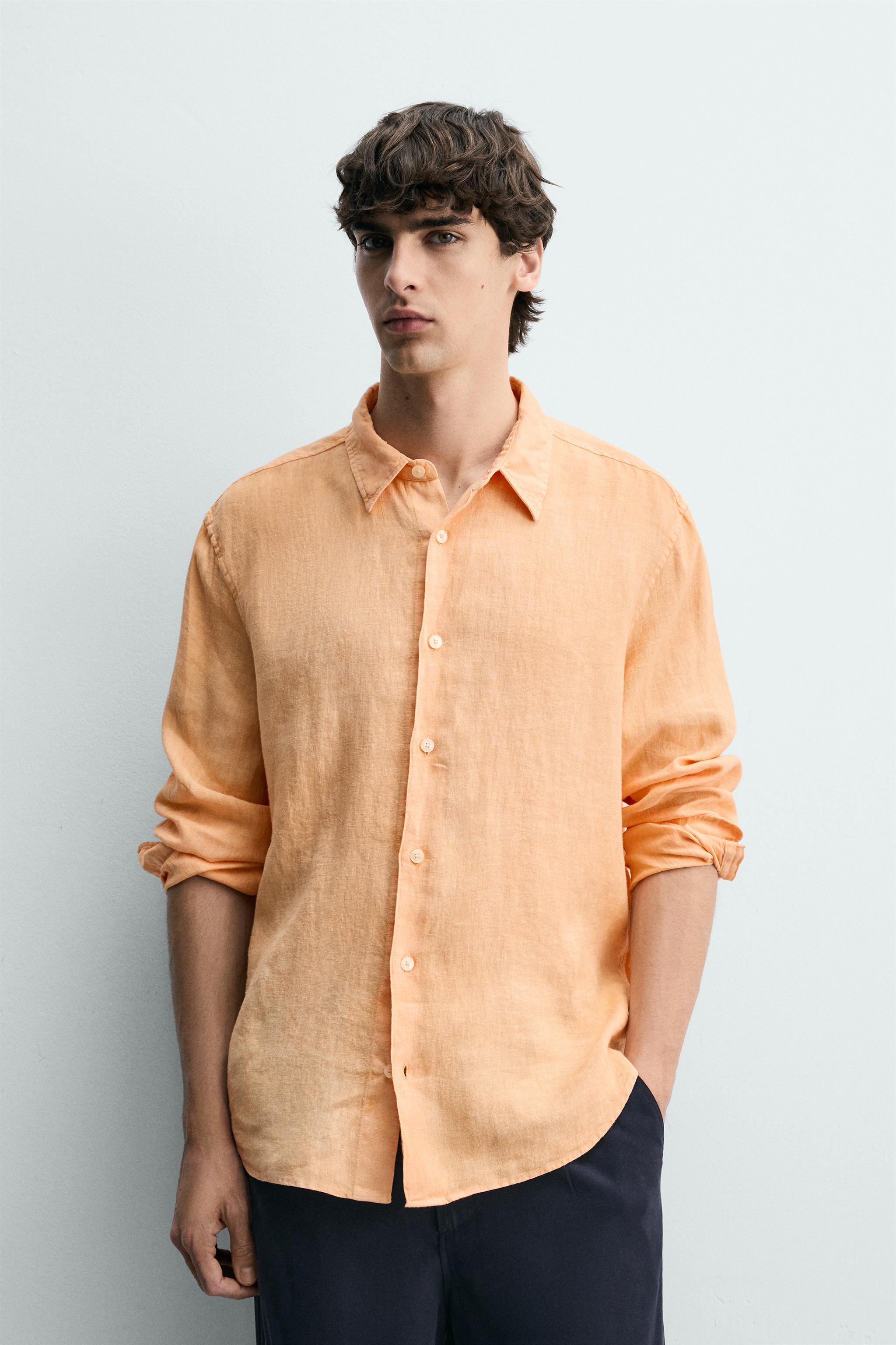 100% LINEN REGULAR FIT SHIRT