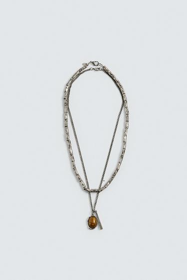 PACK OF 2 ASSORTED NECKLACES - Silver by Zara