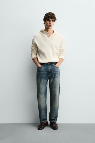 SUDADERA CAPUCHA ESTRUCTURA WAFFLE - Beige claro de Zara - Imagen 0