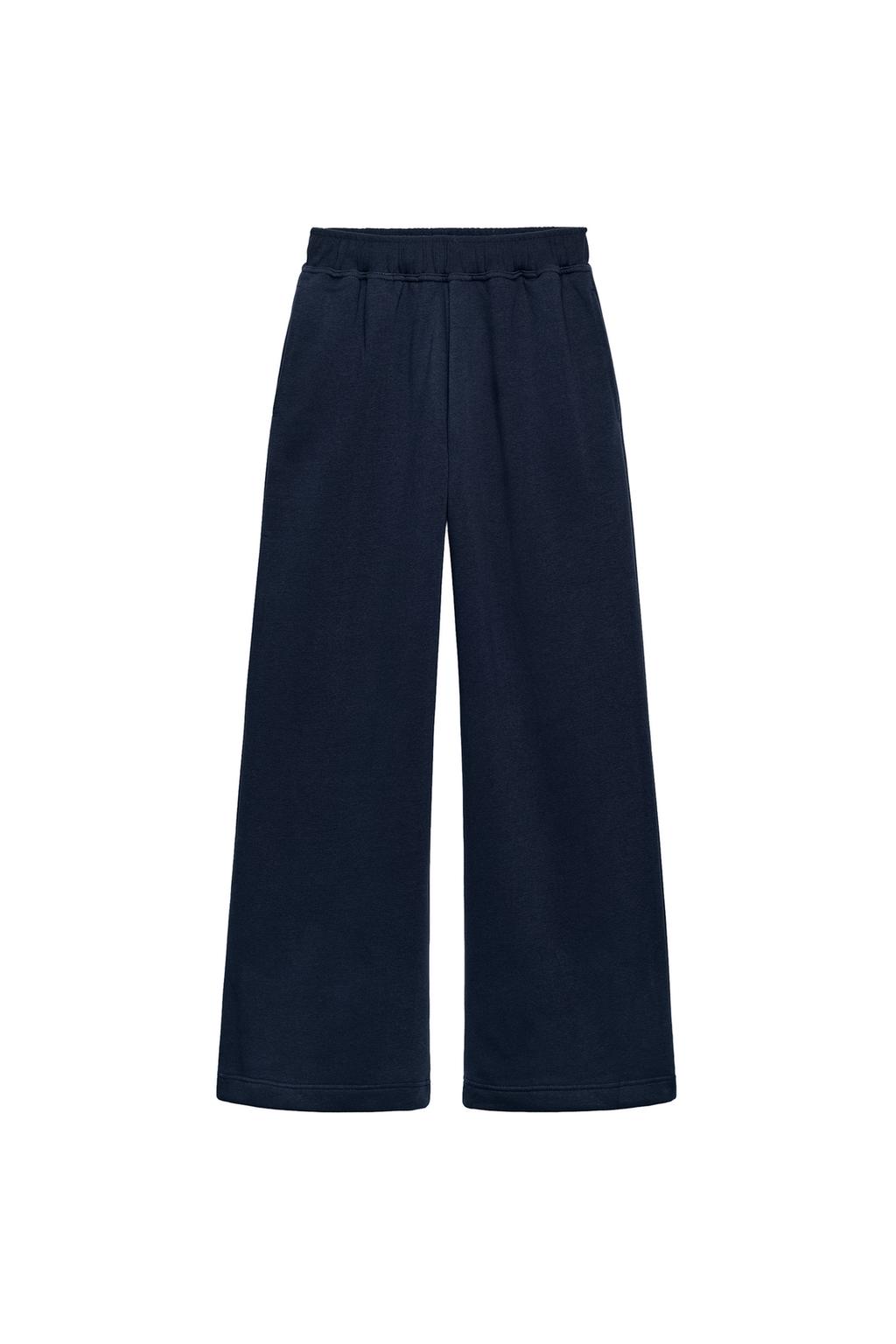 Basic Plush Trousers - Navy Blue by Zara