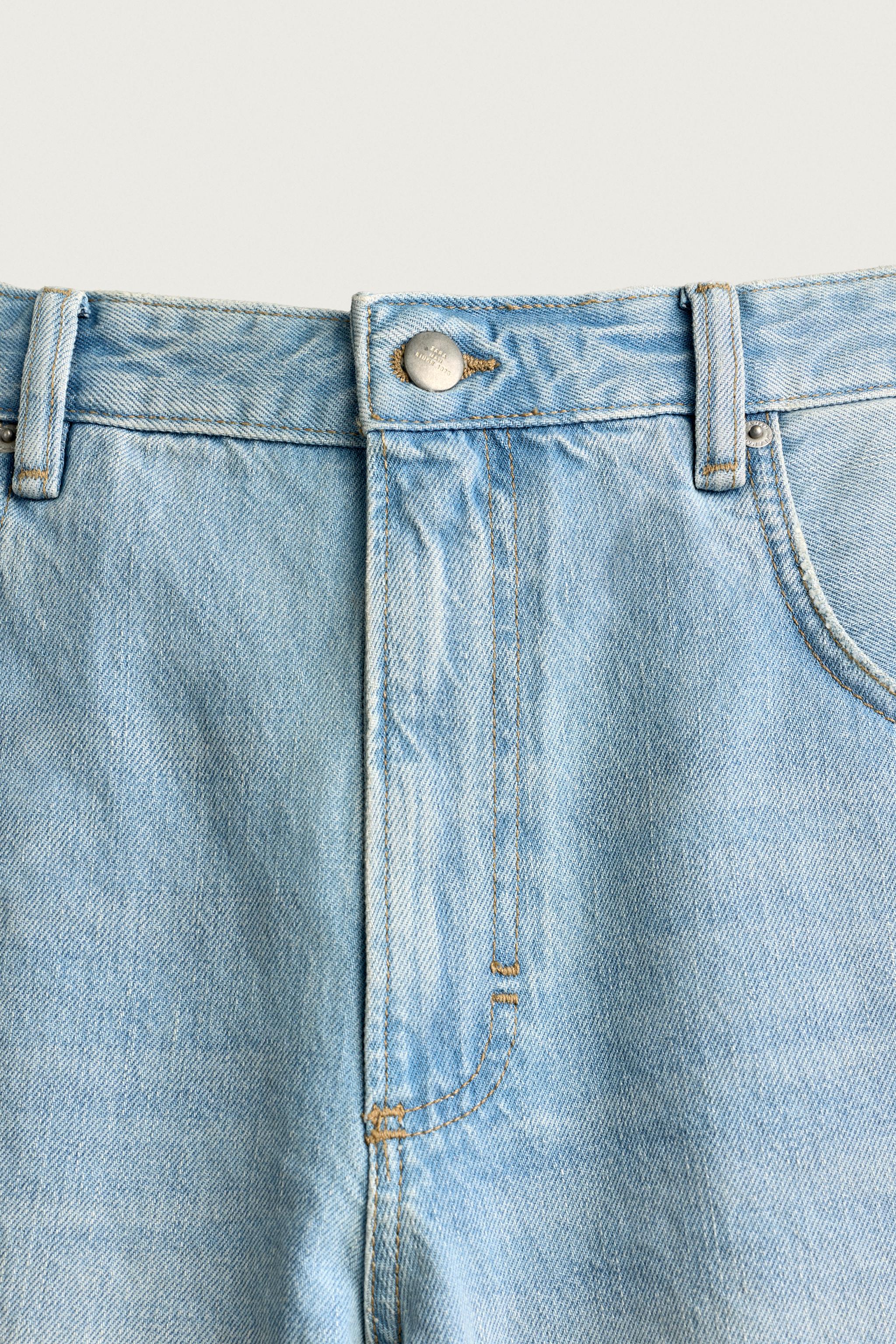RELAXED FIT PATCHWORK DENIM BERMUDA SHORTS