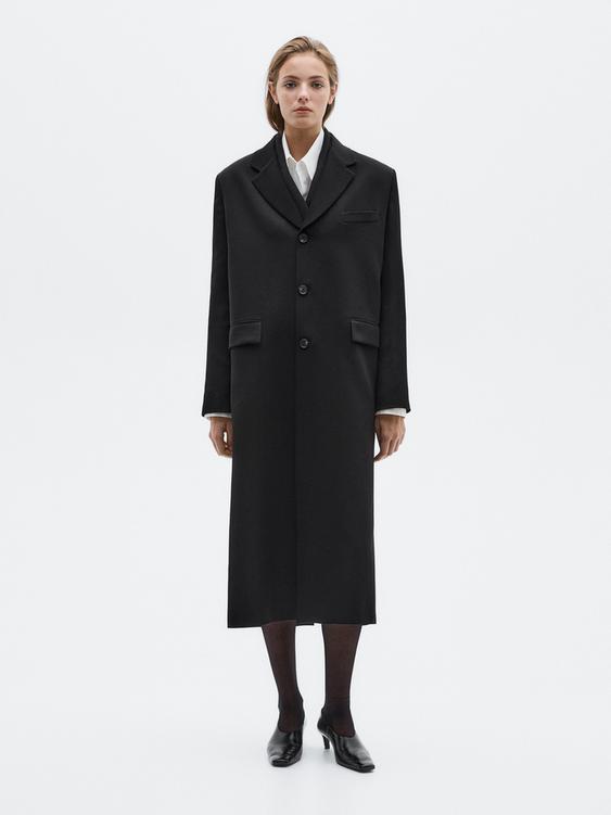 Long 100% wool coat - LIMITED