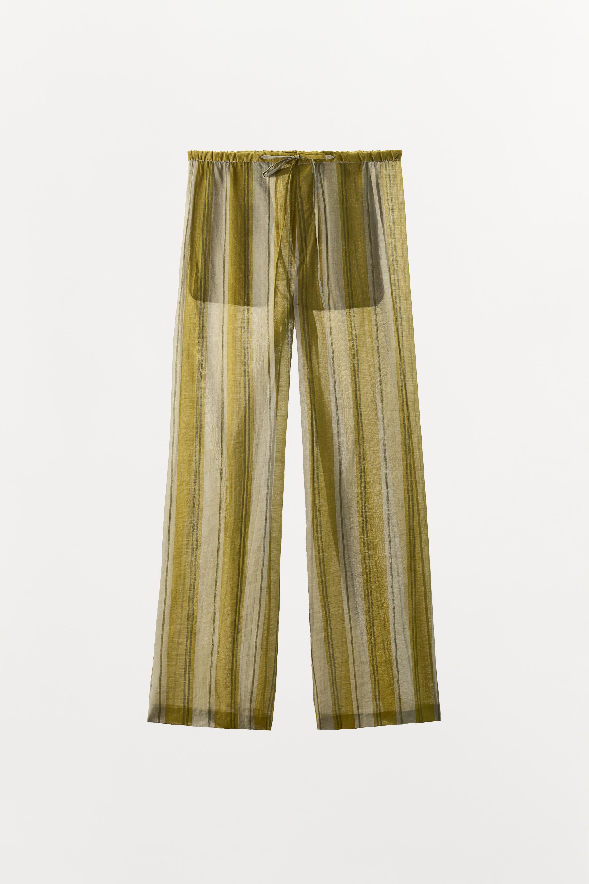 Женские брюки Zara ZW COLLECTION STRIPED TROUSERS — фото 5