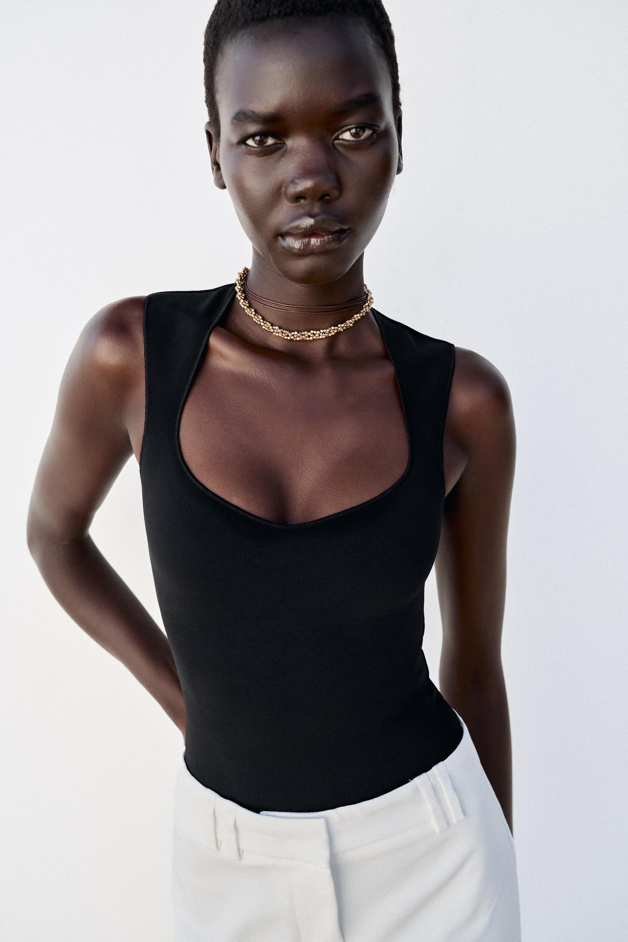 STRETCH SQUARE NECK BODYSUIT