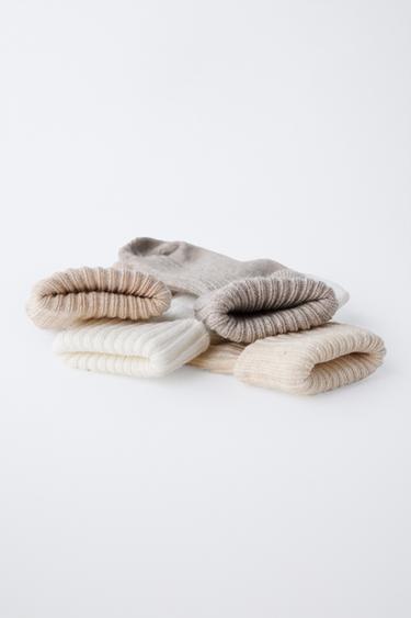 4-PACK OF COLOURED SOCKS IN A BOX - Light beige by Zara - Image 2