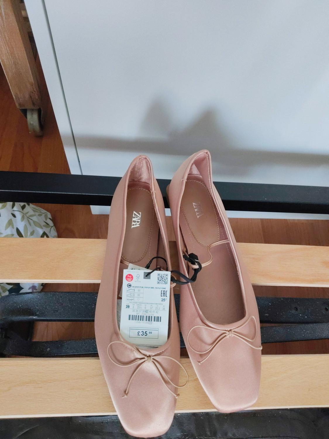 SATIN BALLET FLATS WITH BOW DETAIL - Image 2