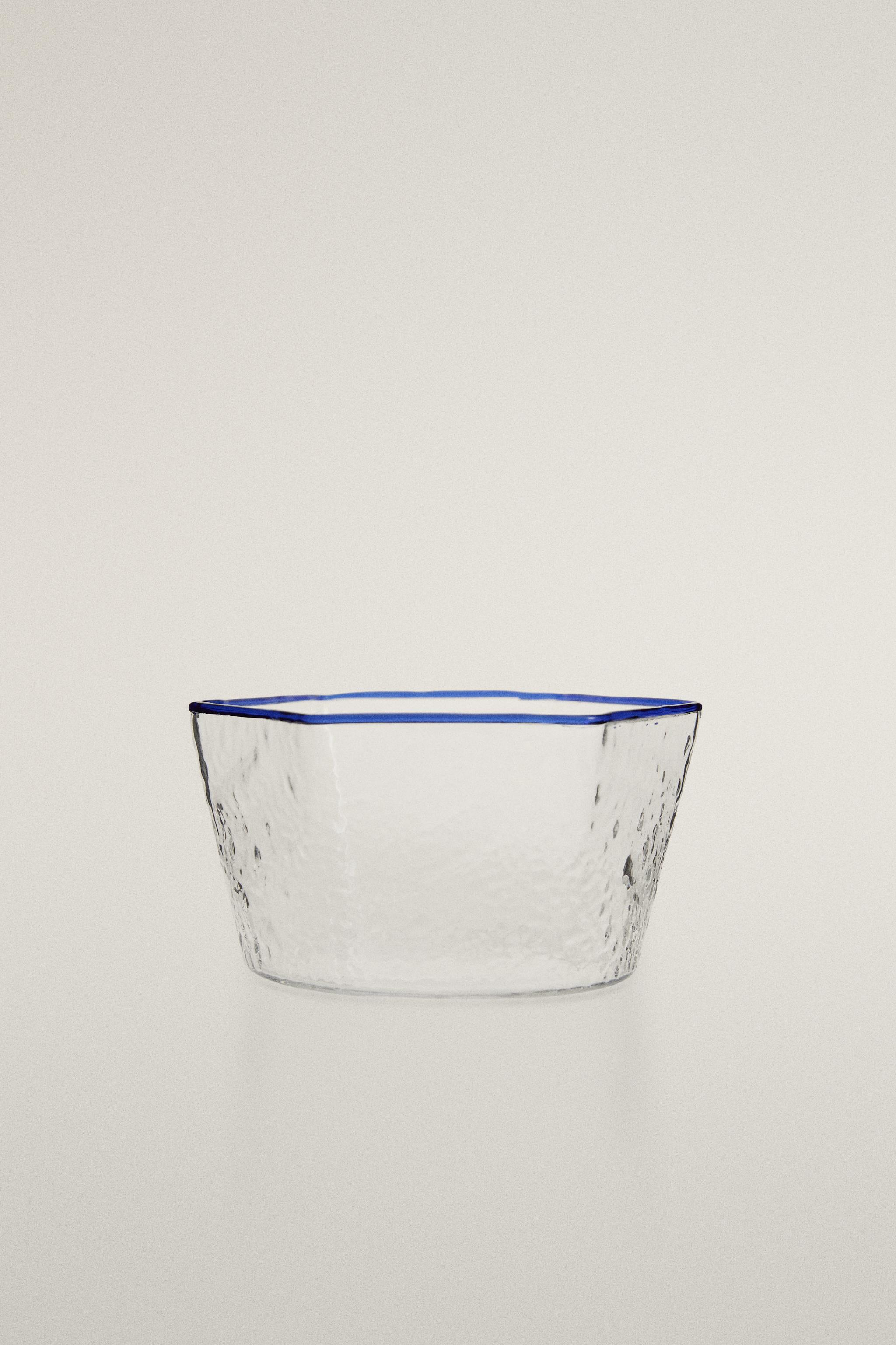 HEXAGONAL BOROSILICATE GLASS BOWL - Blue | ZARA Canada