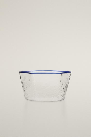 HEXAGONAL BOROSILICATE BOWL - Blue by Zara - Image 0