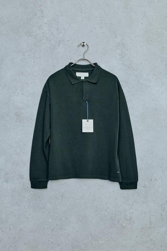 STORIESZ — СОРОЧКА-ПОЛО GARMENT DYE - хакі Zara - Зображення 0