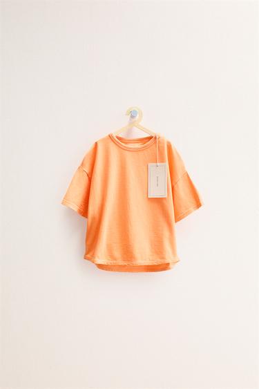 ZARA TIMELESS - PLAYERA LISA ALGODÓN - Naranja de Zara