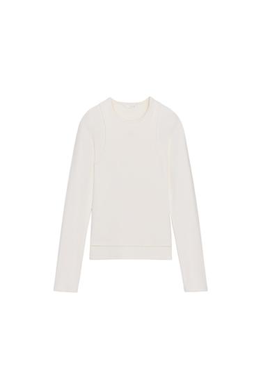 تيشرت بتطريز مزدوج - خَام by Zara