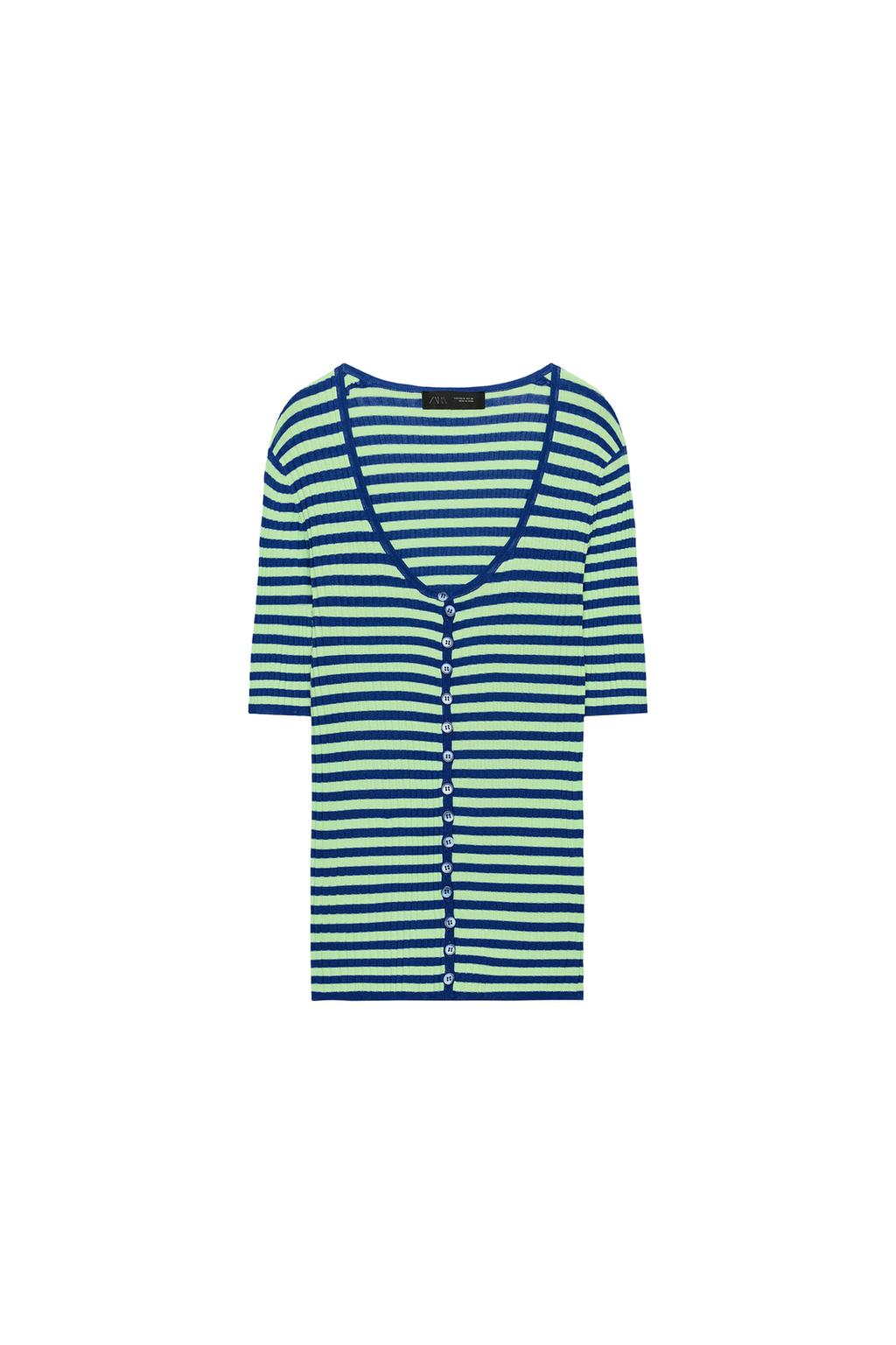STRIPED KNIT TOP - image 3