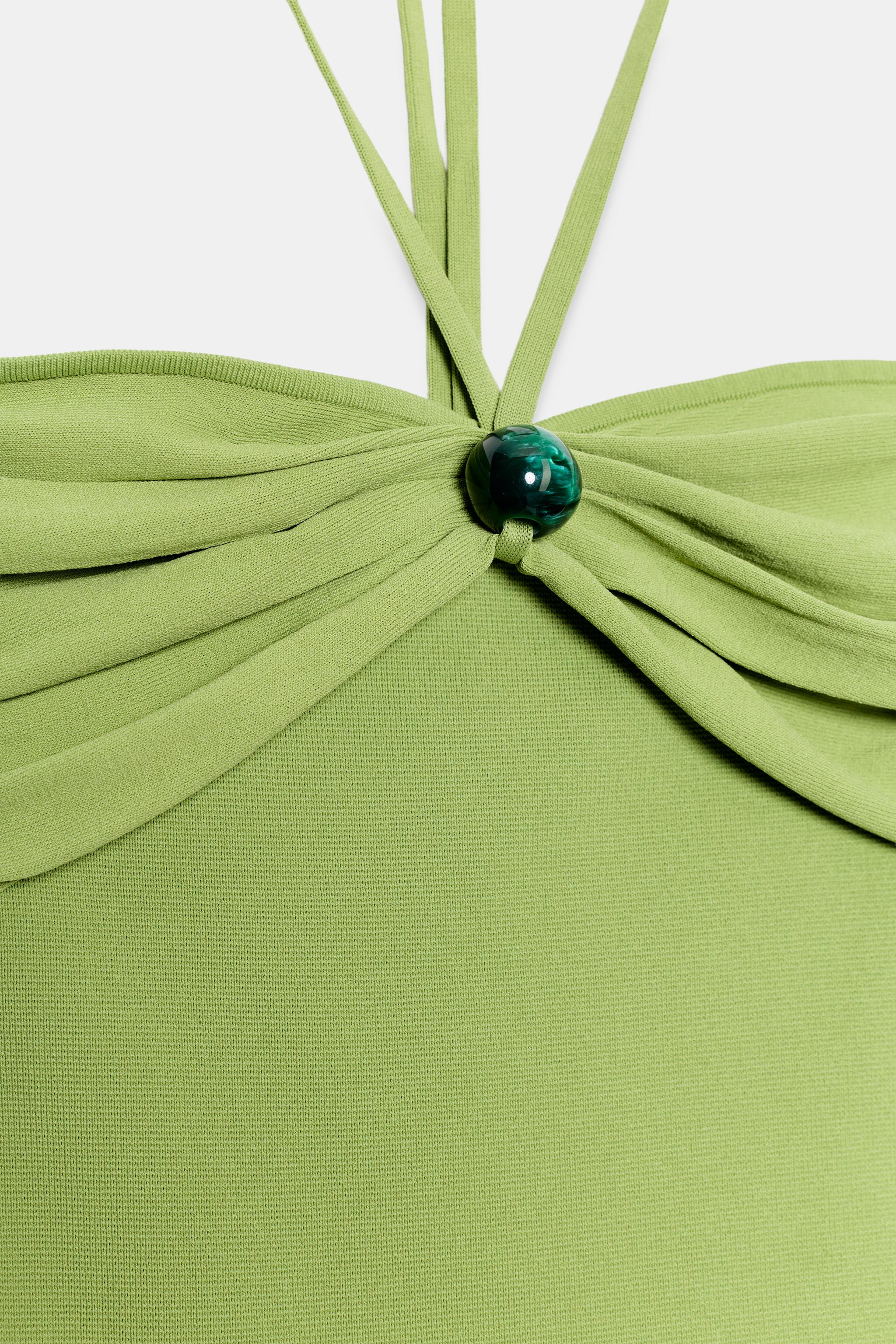 ROBE BANDEAU EN MAILLE AVEC FANTAISIE