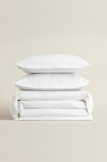 Zara (300 GSM) SATIN SCALLOPED BEDDING - White - Image 0