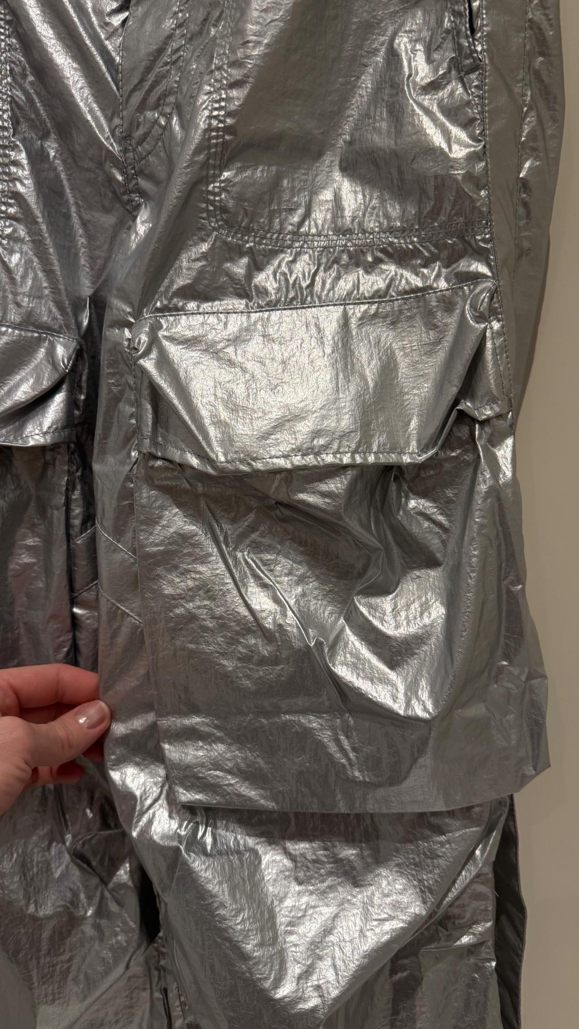 SHINY CARGO TROUSERS - Image 2