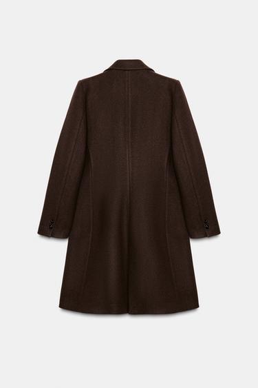 SOFT SHOULDER PAD COAT - Brown by Zara - Image 8