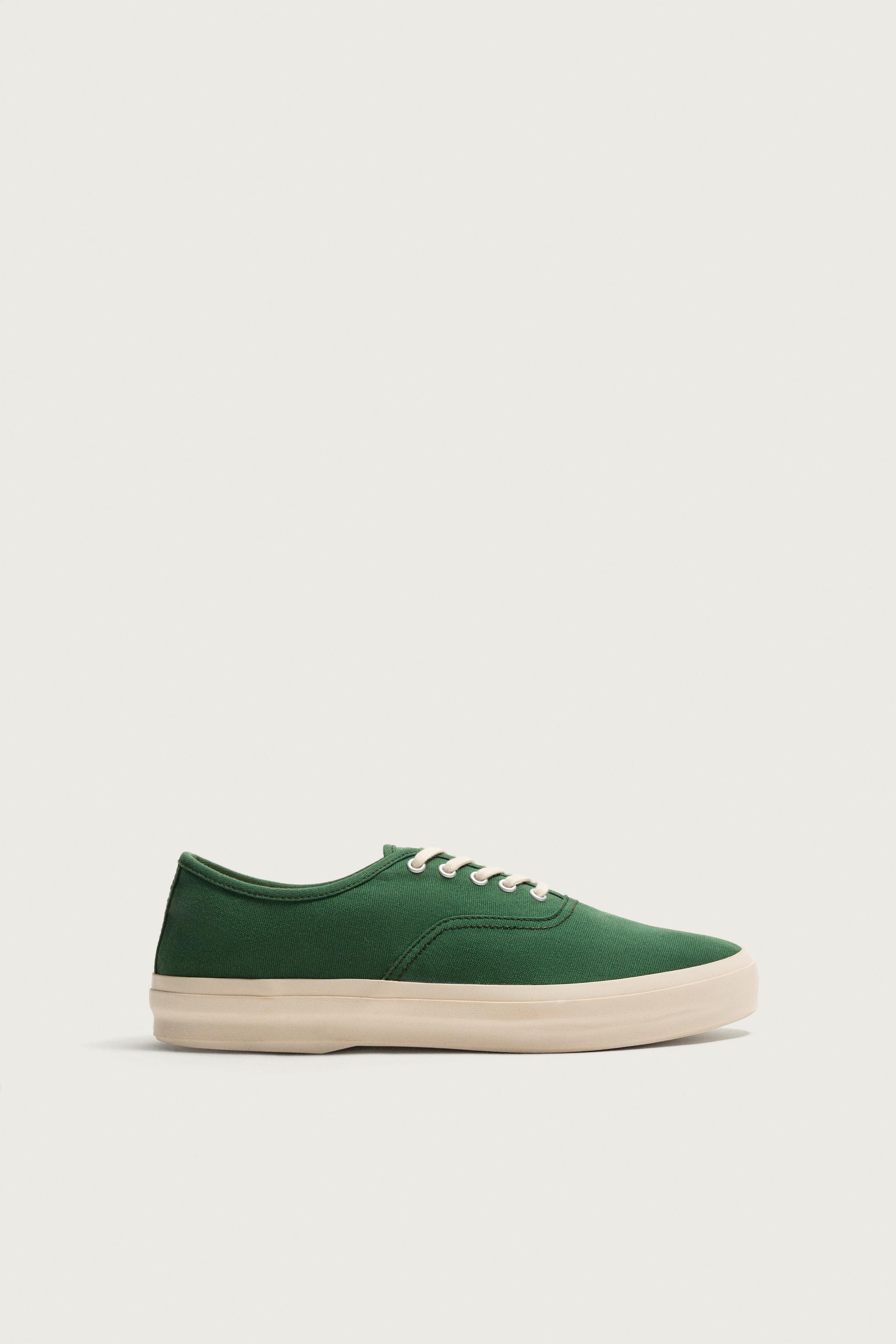 FABRIC SNEAKERS — Green