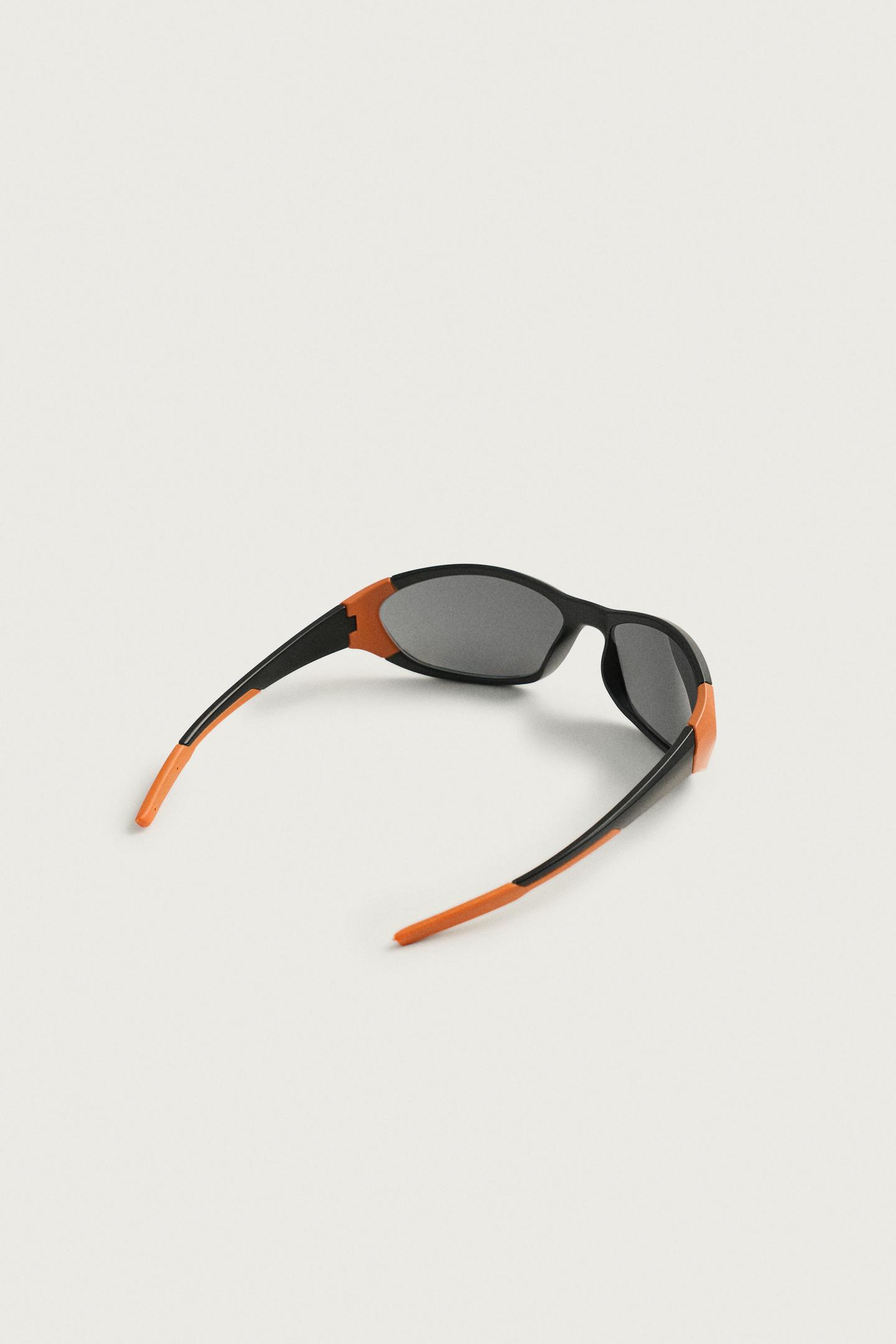 Мужские солнцезащитные очки Zara Oval Sunglasses, цвет: Оранжевый — фото 6