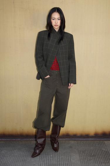 CARGO TROUSERS WITH POCKETS - Chocolate by Zara