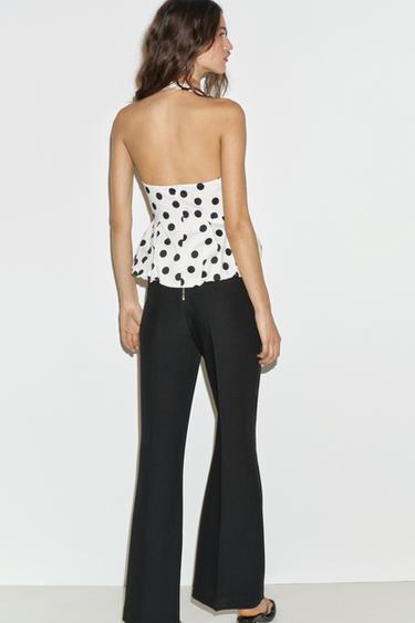 POLKA DOT BALLOON TOP - Ecru / Black by Zara - Image 4