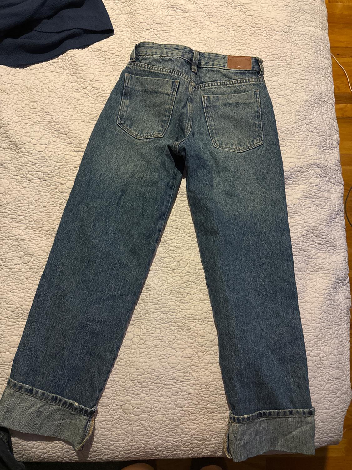 STRAIGHT LEG TURNED-UP HEM Z1975 JEANS WITH A HIGH WAIST - Image 2