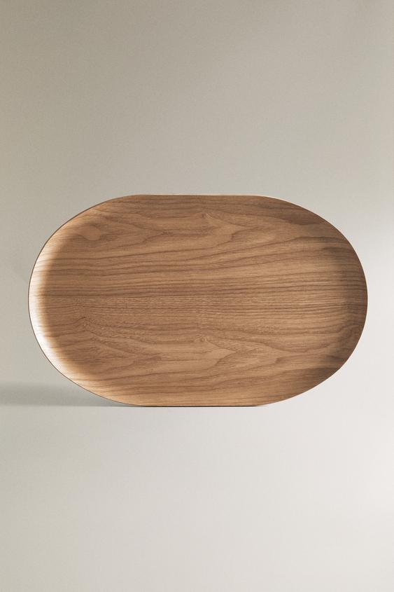 PLATEAU BOIS OVALE - Beige clair de Zara - Image 0