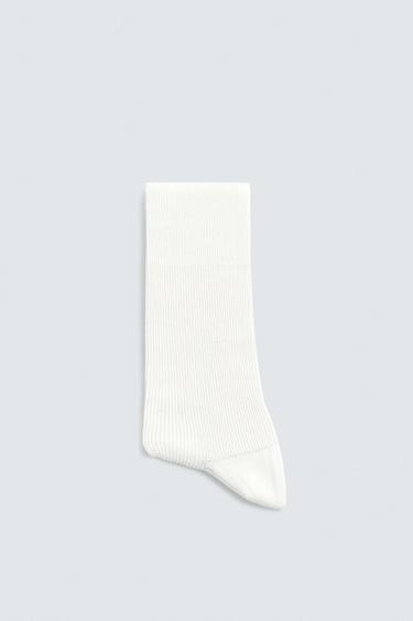 2-PACK OF RIBBED SOCKS - Oyster-white by Zara - Image 0
