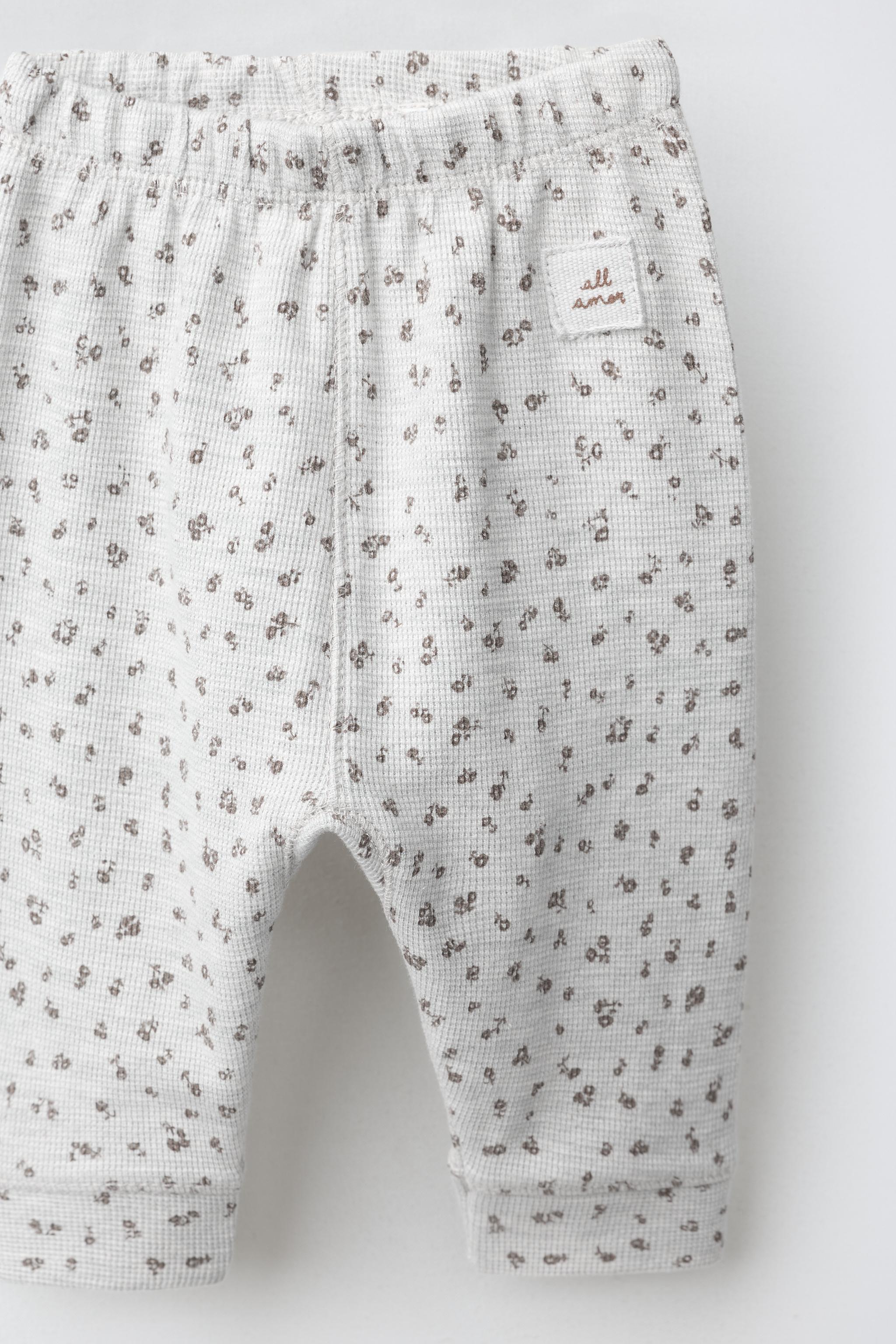 FLORAL WAFFLE TOP AND PANTS SET