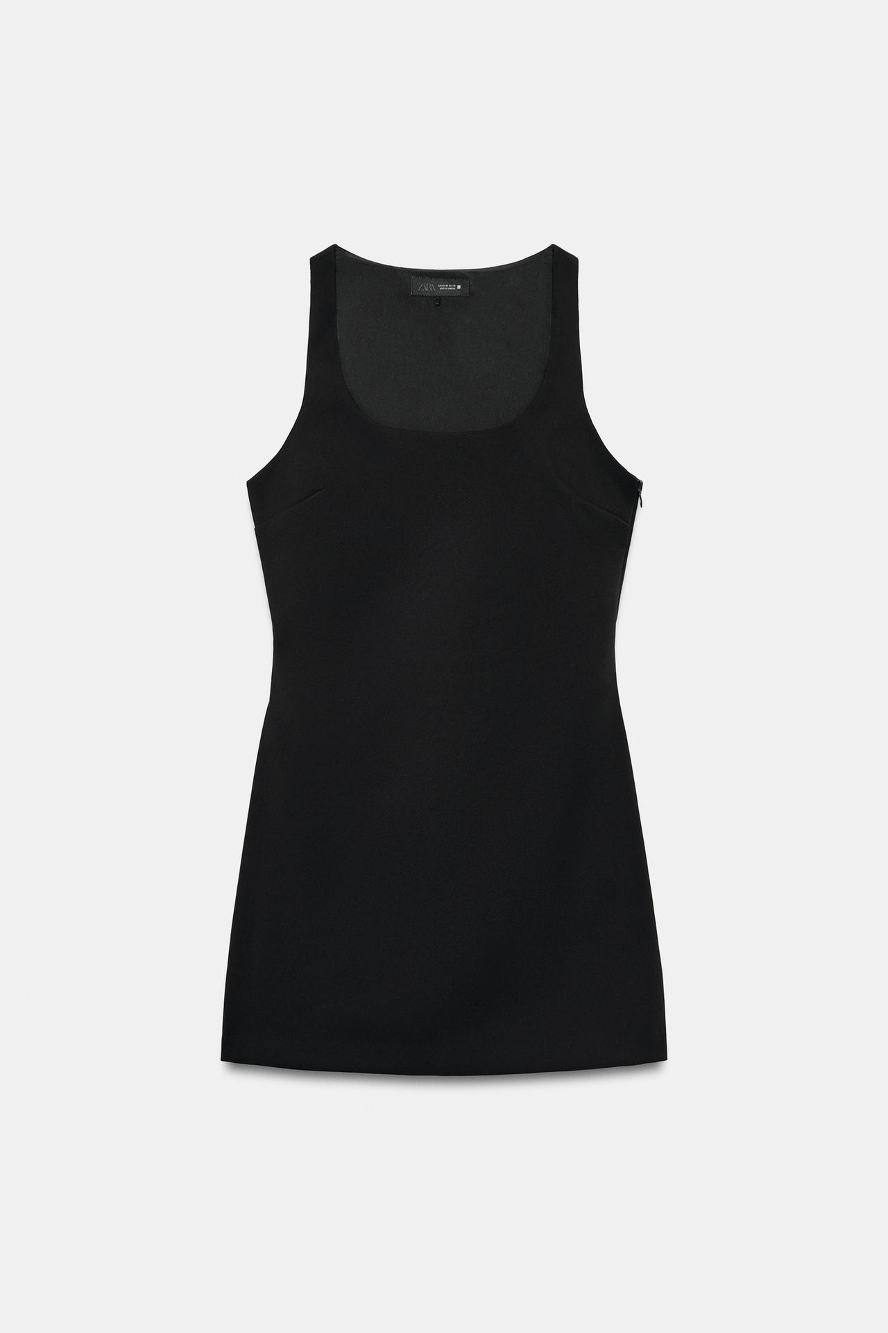 SHORT BACK OPENING DRESS — Black