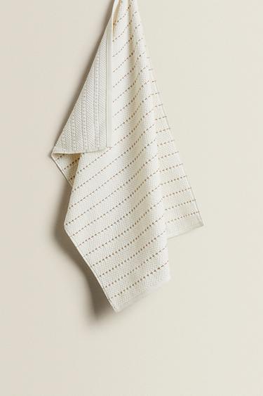 COTTON TERRY TEA TOWEL - Ecru by Zara