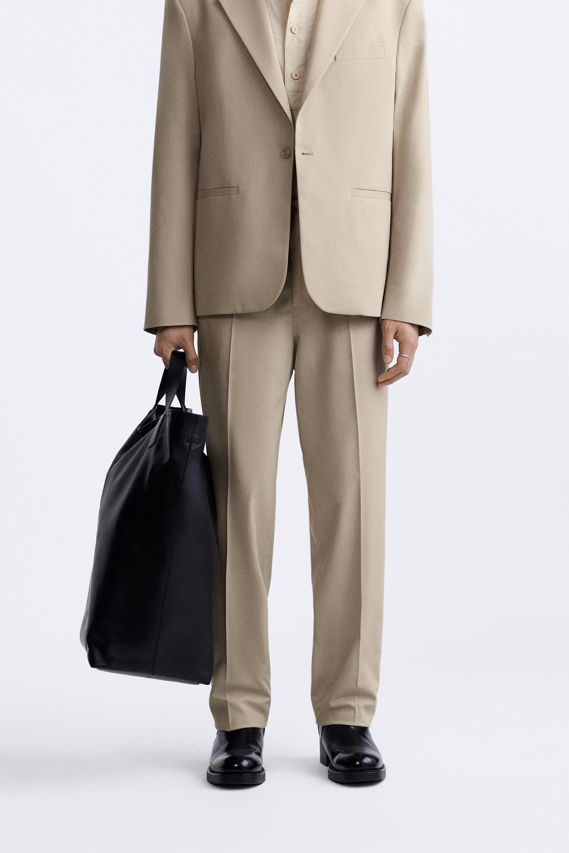SUIT PANTS - taupe brown
