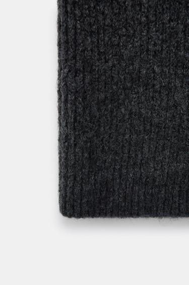 CAPUCHE EN MAILLE CANNELÉE - Gris anthracite de Zara - Image 4