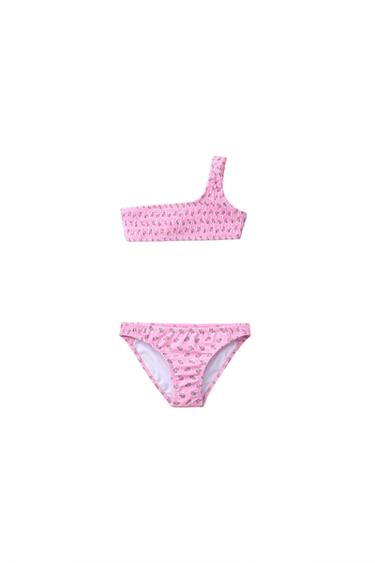 SMOCKED FLORAL BIKINI 6-14 YRS - Pink by Zara