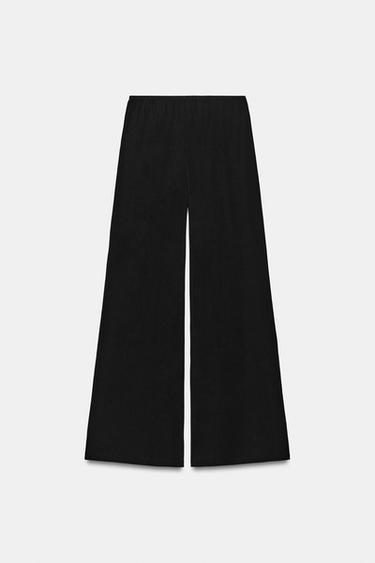 PANTALON DROIT EN COTON - Noir de Zara - Image 5