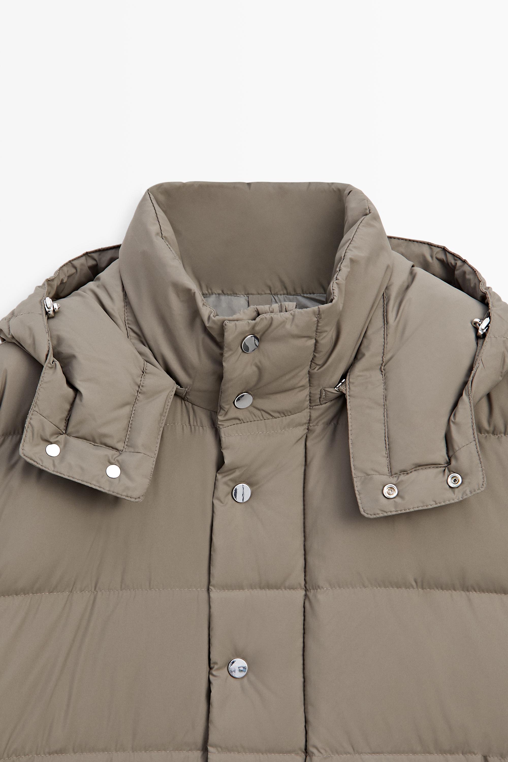 Hooded down jacket
