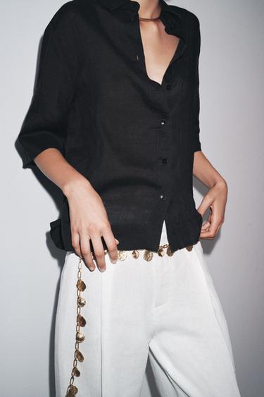 RAMIE SHIRT ZW COLLECTION - Black by Zara
