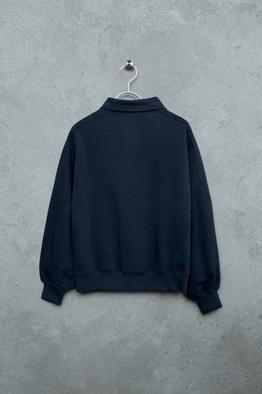 STORIESZ - ZIP-UP SWEATSHIRT POLO - Blue by Zara - Image 1