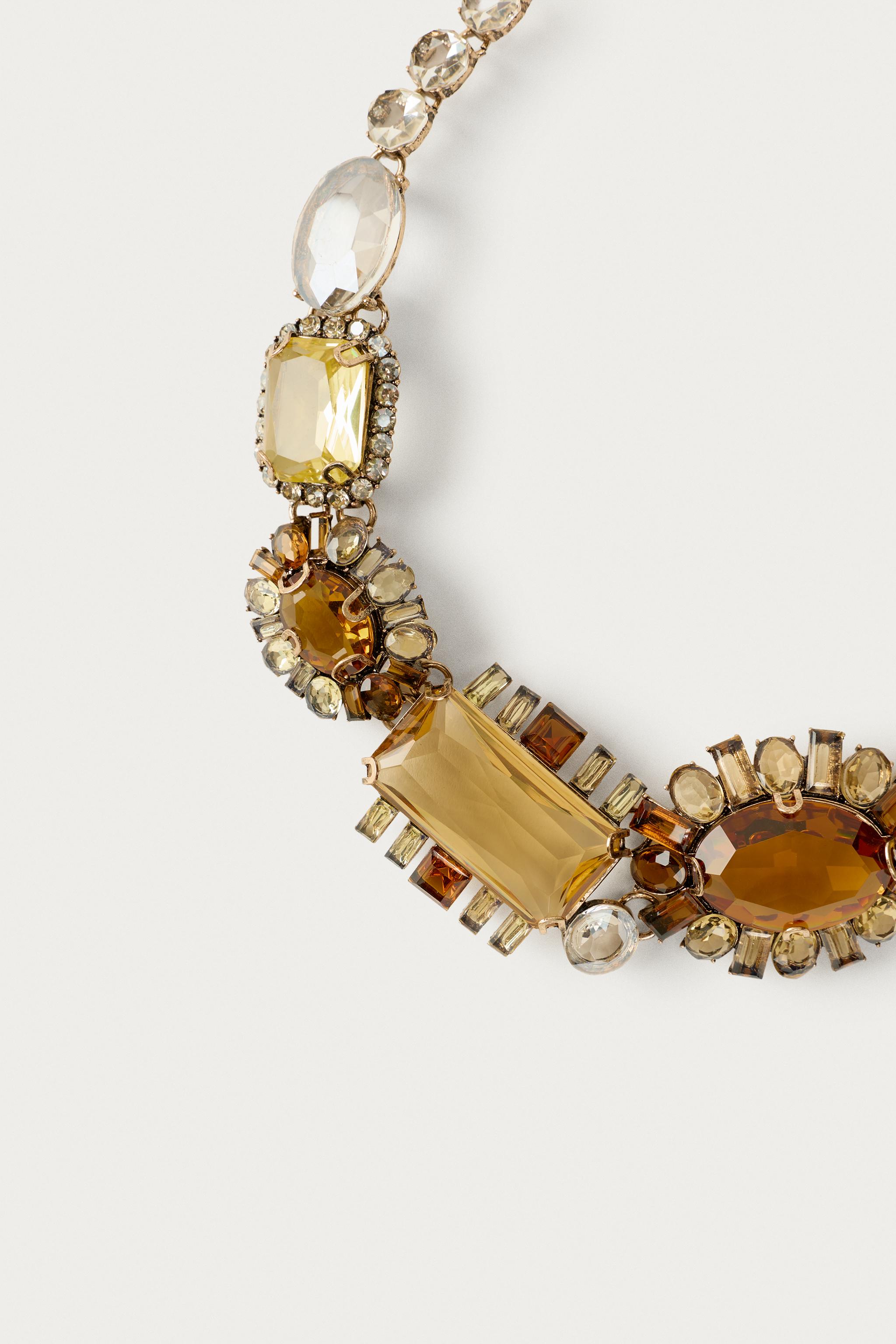 Женские аксессуары Zara PACK OF 3 FLOWER JEWEL NECKLACES MARISA BERENSON X — фото 5