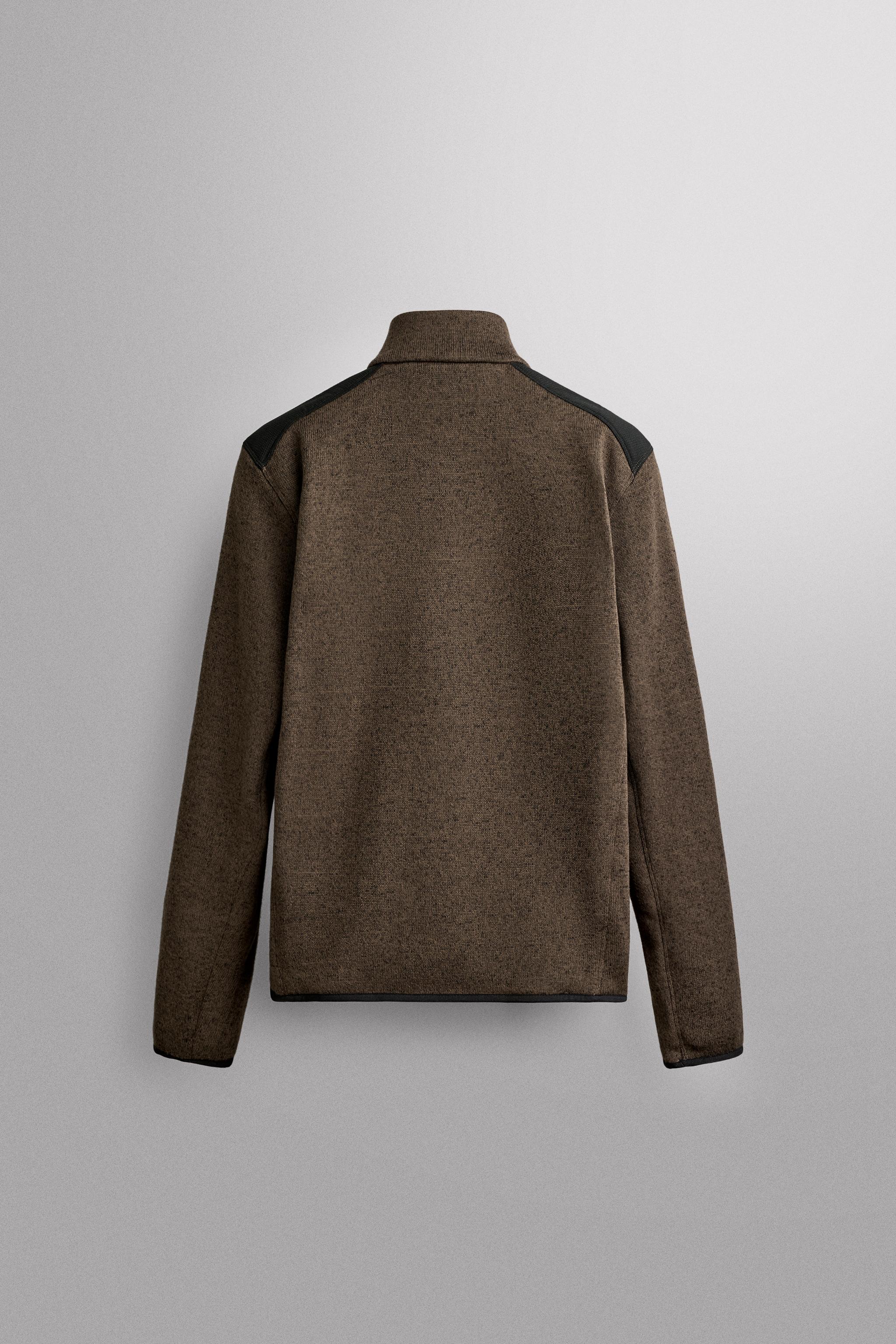 VESTE EN MAILLE COMBINÉE POLAIRE